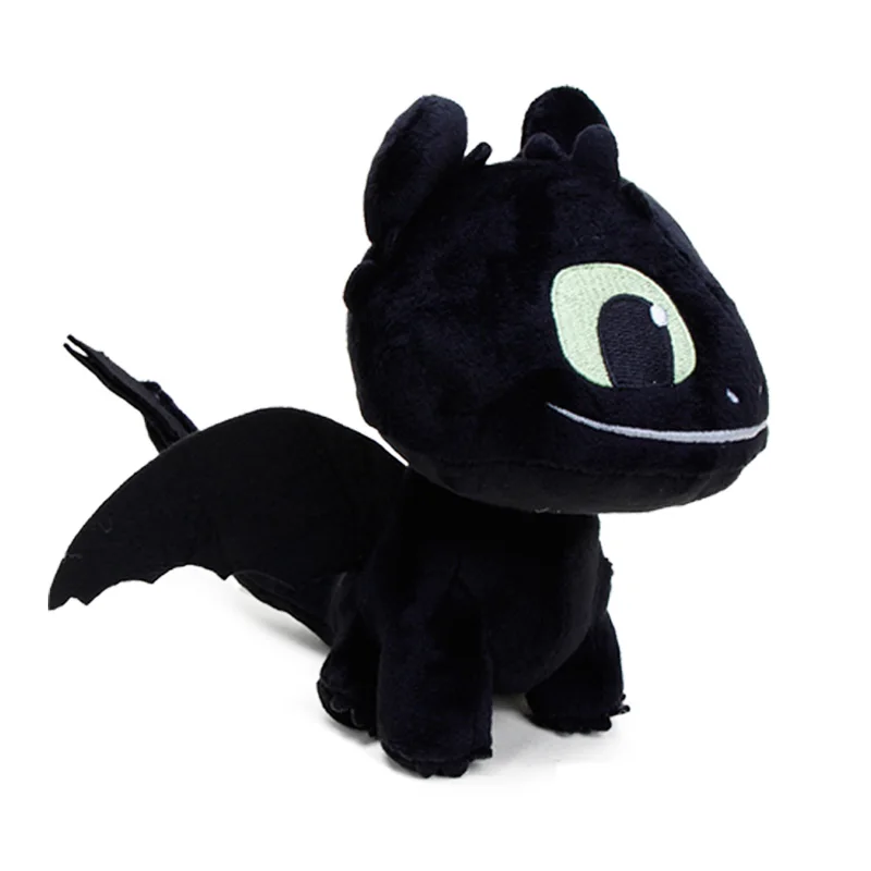 

2019 15cm Black Toothless How to Train Your Dragon 3 Plush Toy Night Fury Dragon Soft Stuffed Animal Doll Toys White Light Fury