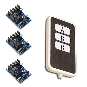

Promotion DC 12V 24V 36V 48V 30 A 1 CH RF Wireless Remote Control 3 Receivers & 1 Transmitter Learning Code Newest