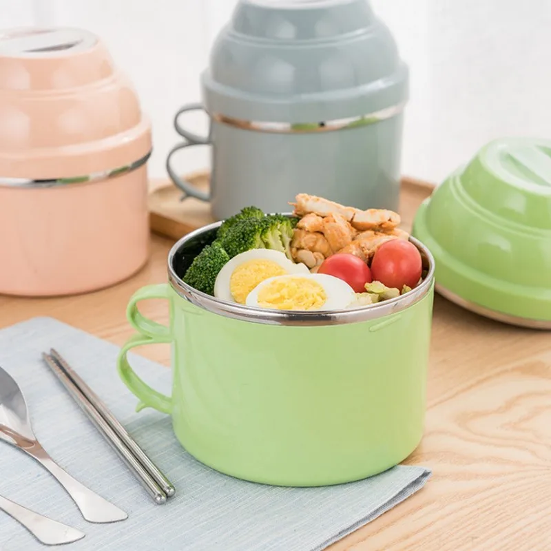 Вакуумная фляжка из нержавеющей стали, Ланч-бокс Bento для детей ...