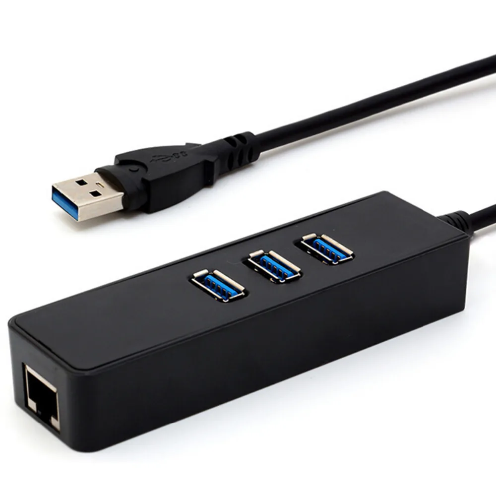 

Computer 3.0 USB Hub with Power Adapter 3 Ports USB Hub 3.0 External Power with Cable Ethernet Hubs Card Reader Ethernet Charge
