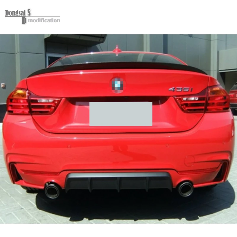 M performance style carbon fiber rear trunk spoiler wing for BMW 4