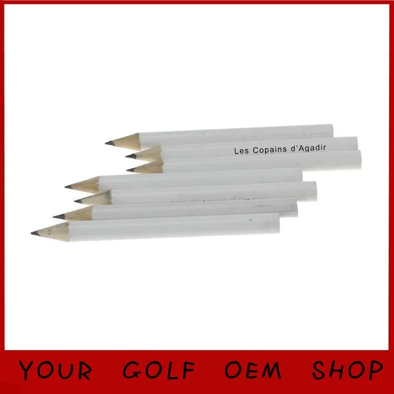Гребень Гольф логотип печатные принять Гольф карандаш Размеры 3,35 дюйма деревянный Гольф оценка карандаш оптовая продажа 100 шт./лот 500 шт./лот