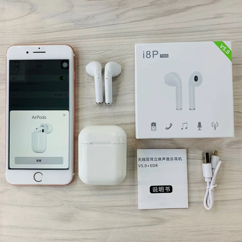 

Newest i8X i8P TWS earbuds 5.0 Wireless earphone bluetooth headset both side calling headphone