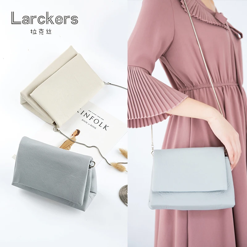 

larckers brand women shoulder bag soft pu leather cover ladies flap bag solid fashion chain crossbody bags