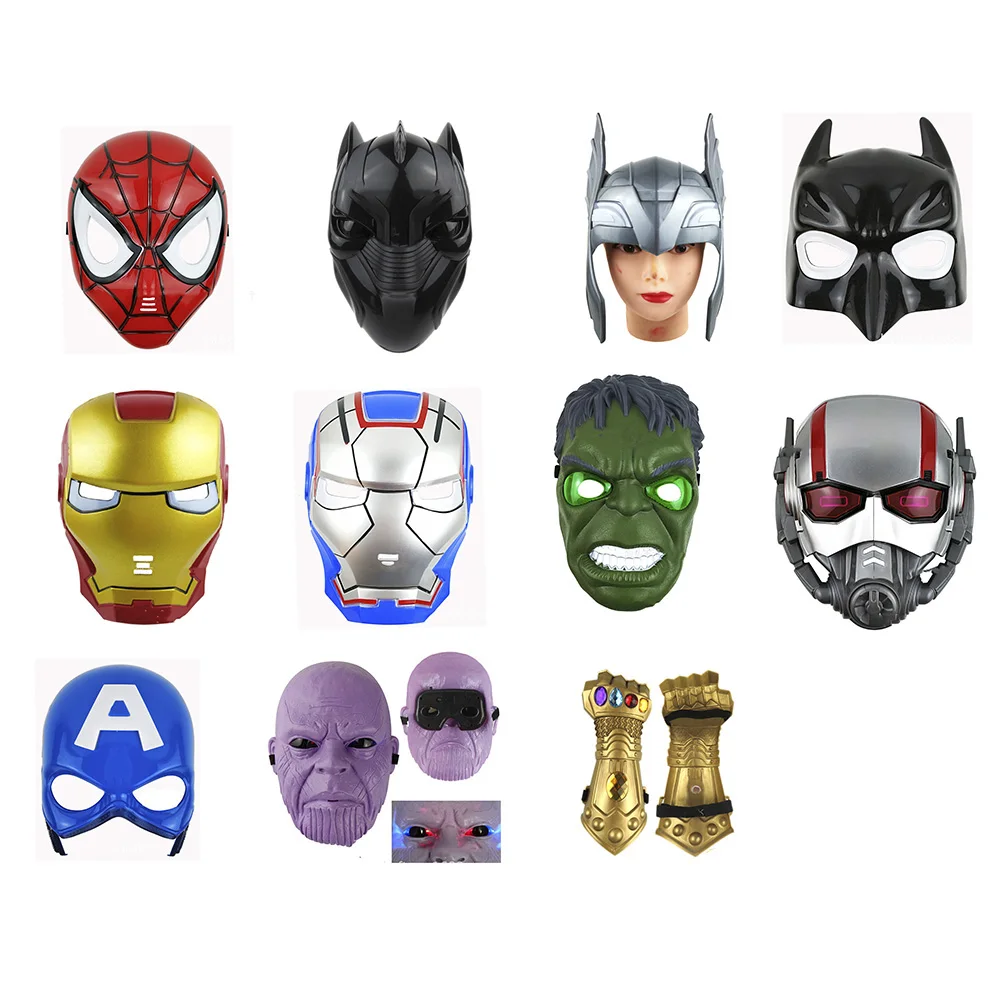 

LED Glowing Super Hero Mask The Avengers Iron Man Spiderman Captain America Batman Mask Party Halloween Cosplay Masks