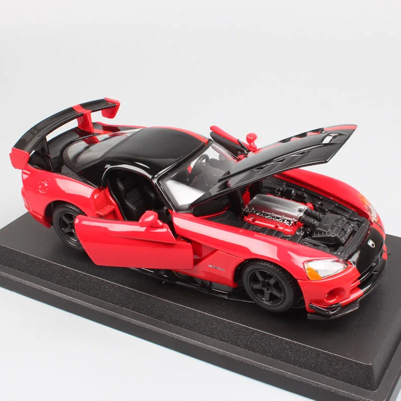 Детские 1:24 Масштаб BBurago Dodge Viper SRT 10 ACR красный Дорожный гонщик супер автомобиль спортивный литье под давлением модель миниатюрный автомобиль игрушка для детей