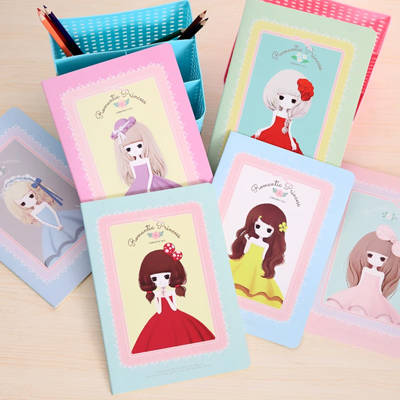 South Korea Cartoon Cute Sweet princess notebook lovely creative B5 Student Car line book notepad diary School office supplies