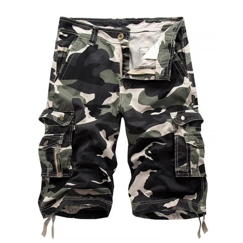 Мужские шорты Карго красивые камуфляжные Летний Лидер продаж хлопок Повседневное мужские короткие штаны Удобная брендовая одежда Camo Для мужчин шорты-Карго