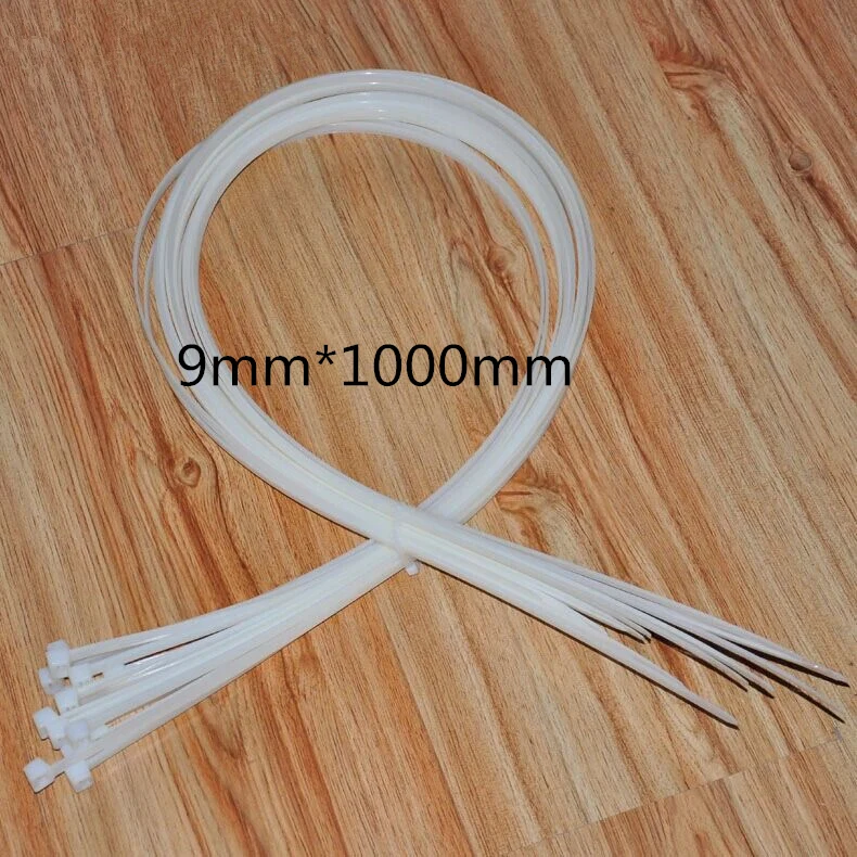 Wholesaleultralong20PCS9mm1000mmwhiteSelflockingPlasticPlastic
