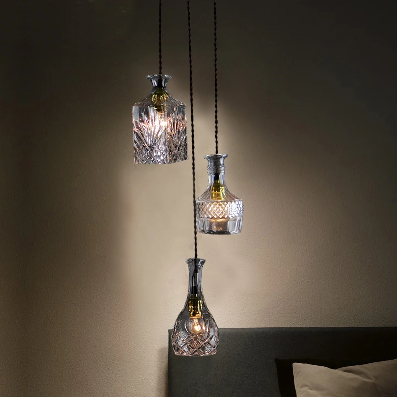 Vintage Gl Bottle Pendant Light Restaurant Bar Hanging Lamp Vintage Gl Bottle Pendant Light Restaurant Bar Hanging Lamp European Style Lighting Fixture Home Decor Free Shipping Pv014 In Lights From