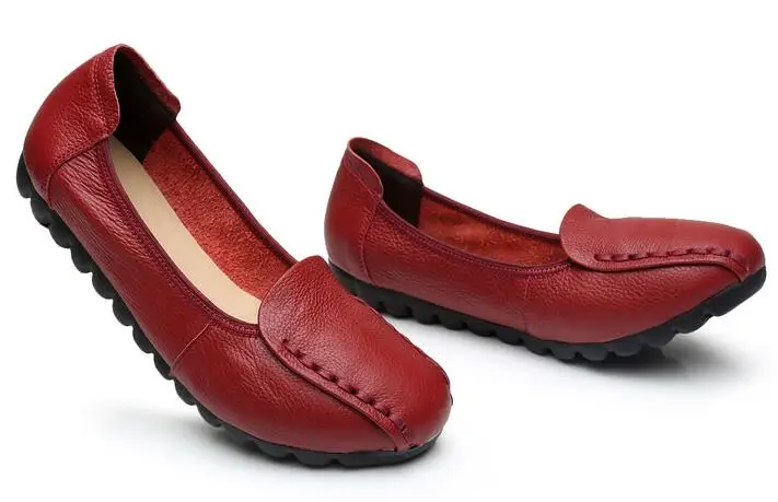 XGRAVITY Лидер продаж Женская повседневная обувь из натуральной кожи коровы Женские Туфли без каблуков мягкий Hand-Made круглый носок женские мокасины женская обувь A18