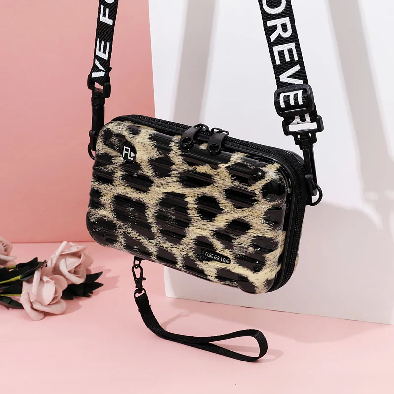 Женские сумки, роскошные сумки, дизайнерские сумки для женщин, модная маленькая сумка для багажа, женская сумка-клатч известного бренда с верхней ручкой - Цвет: Leopard-F