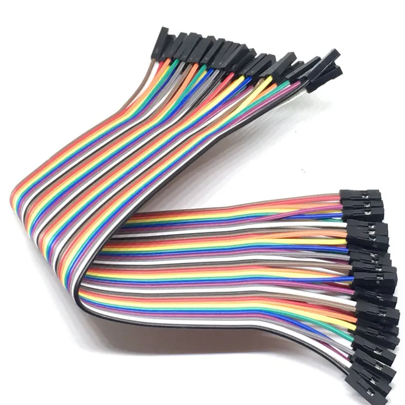 40root dupont line 20cm 2.54mm 1p-1p Pin Female to Female Color Breadboard Cable Jump Wire Jumper For Arduino 