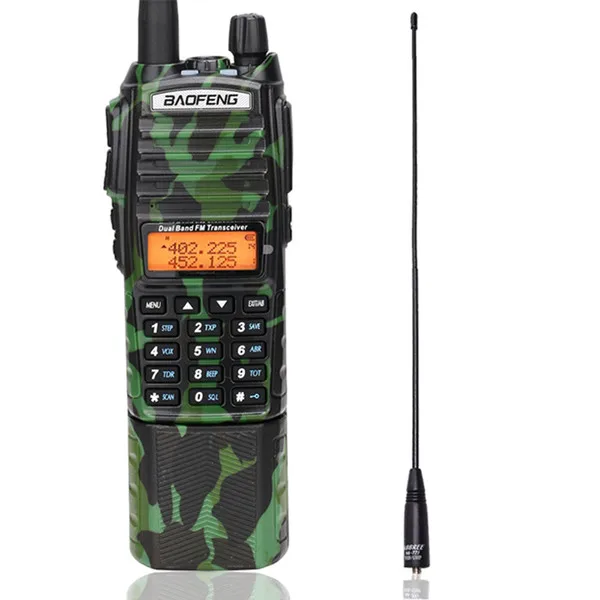 Baofeng UV-82 Plus Tri-power 8 Вт/4 Вт/1 Вт 3800 мАч батарея 2-PTT VHF UHF Двухдиапазонная U.S Army Tactical Ham Радио рация - Цвет: add 771 antenna