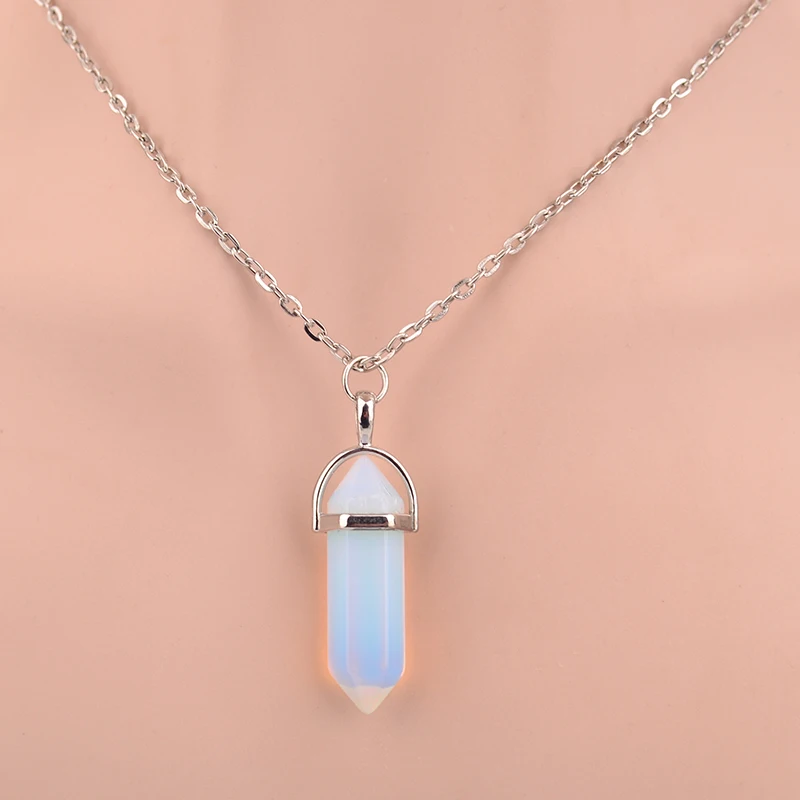 unifeather Hexagonal Column Necklace Natural Crystal Stone Pendant Chains Necklaces For Women Jewelry Gifts 8229 unifeather Hexagonal Column Necklace Natural Crystal Stone Pendant Chains Necklaces For Women Jewelry Gifts 8229