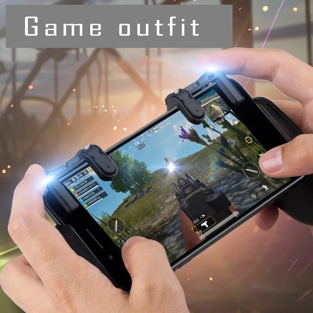 

Fire Trigger Button Joystick & Hand Grip Gamepad for Phone for Playing PUBG Royale Kits