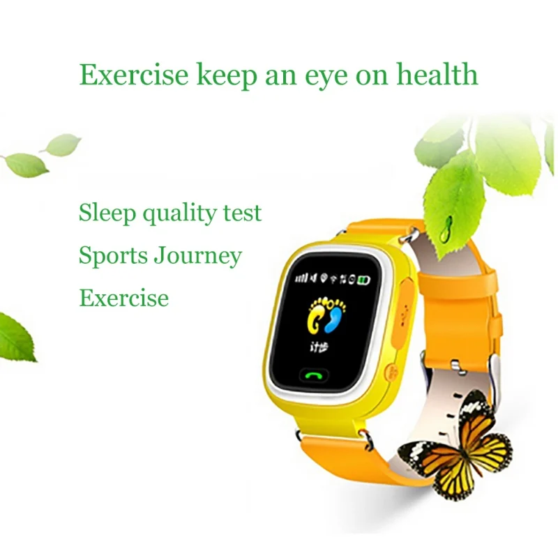 Модные Q90 GPS телефон позиционирования детские часы 1,22 дюймов цветной сенсорный экран WIFI SOS Смарт часы