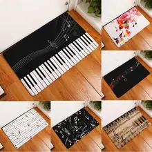 Piano Keyboard Note Hallway Door Mat Entrance Floor Rug Non-slip Bathroom Carpet Set