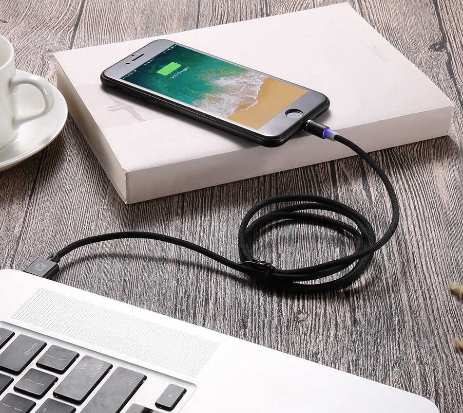 FLOVEME Micro USB кабель 1 м светодиодный магнитный usb type-C кабель для мобильного телефона световые кабели для iPhone samsung S9 Xiaomi зарядное устройство