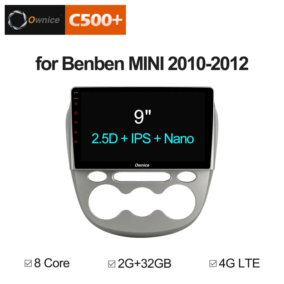 Ownice G10 9 &quotавтомобиль радио android 8 1 2G RAM dvd плеер gps навигации для BenBen Mini 2010 2011 2012