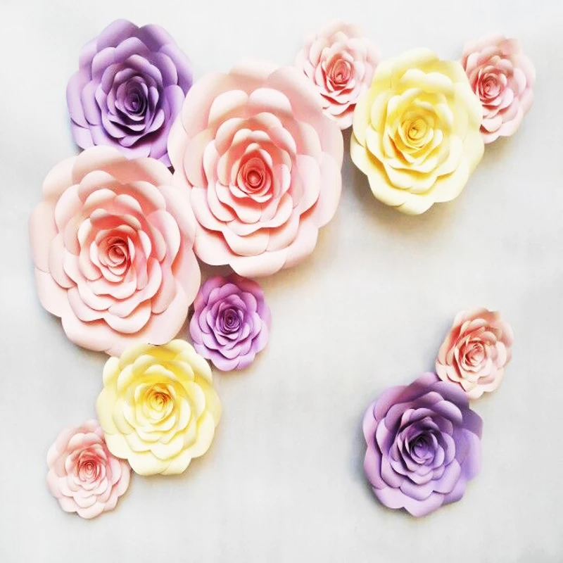 Nunta Backspaces 11pcs Set Carton Giant Hartie Flori Rose