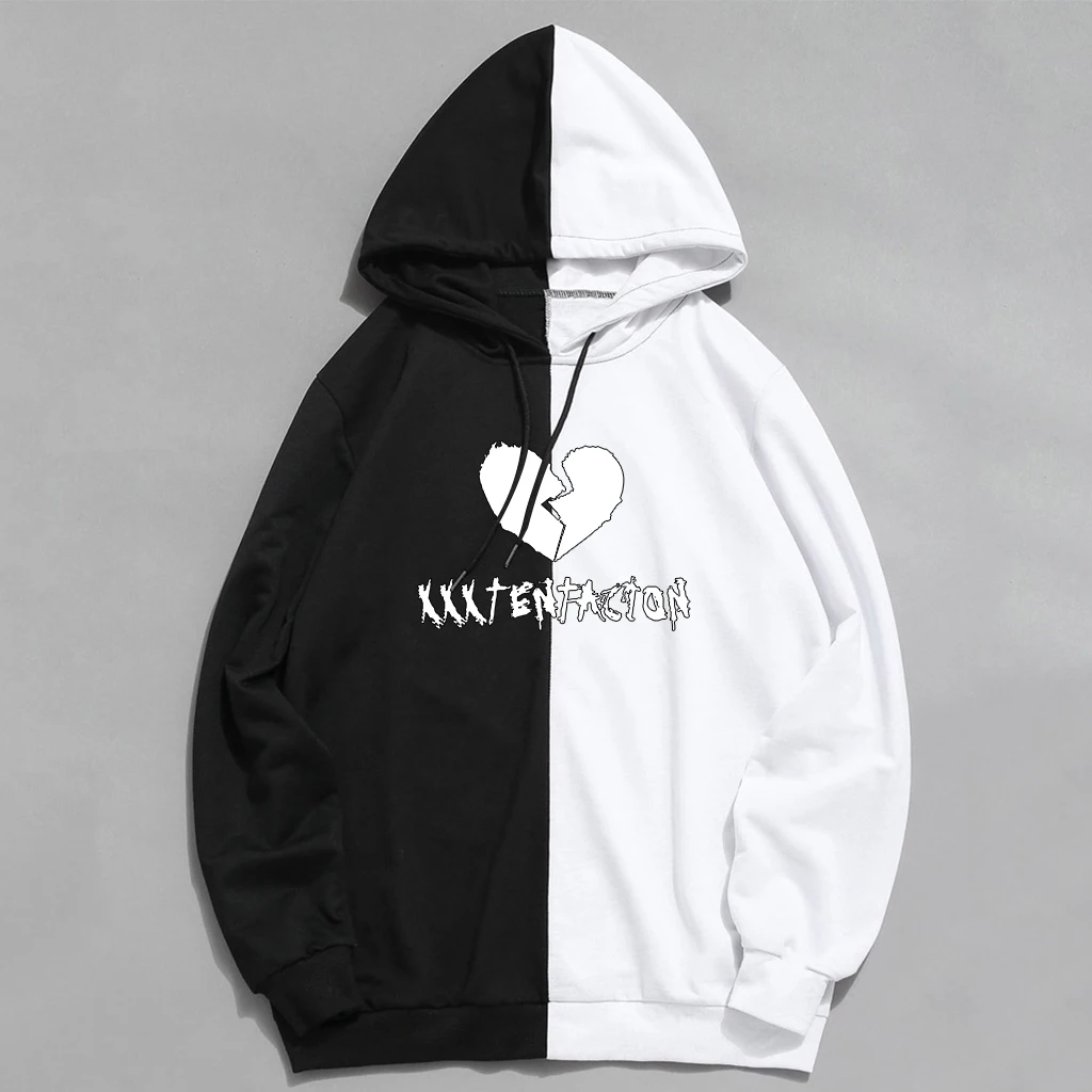 Xxxtentacion толстовки для мужчин и женщин модная Лоскутная Толстовка уличная одежда с