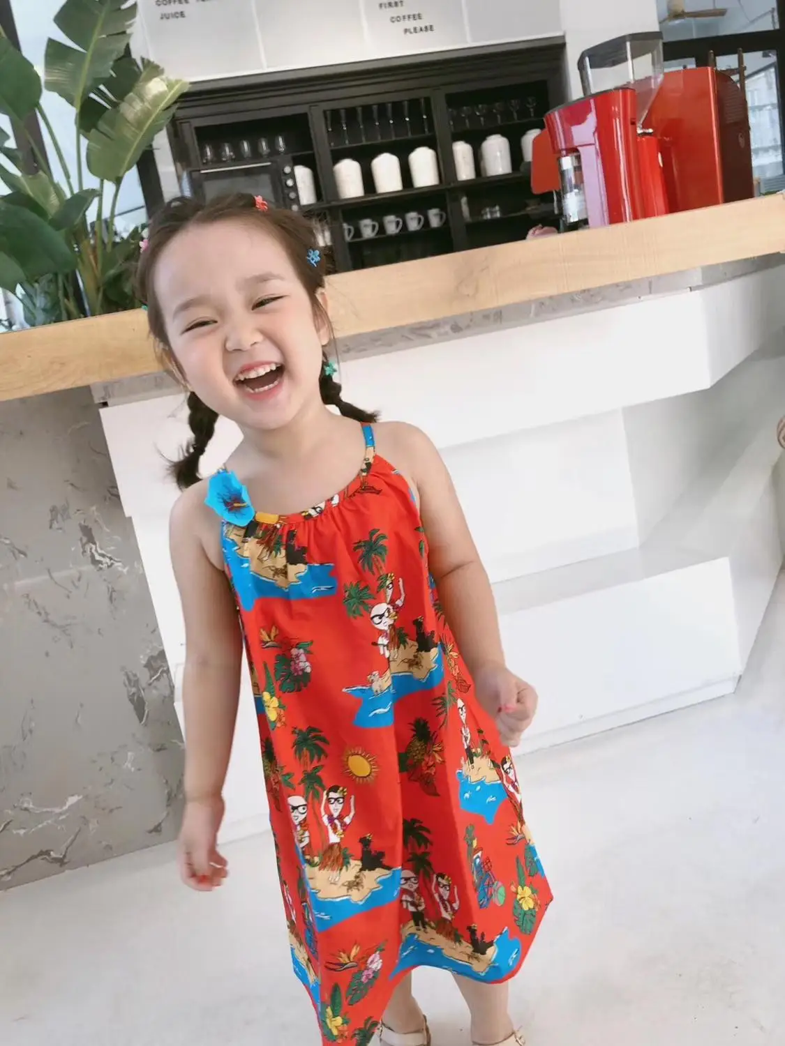 

baby dress floral character pattern girls dress toddler summer kids dresses holiday clothes