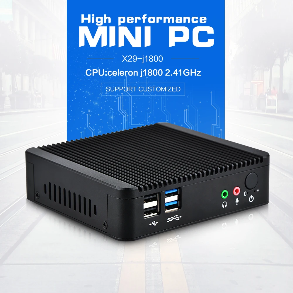 HOT barebone mini pc micro pc mini computer mini pc dual nic X29 J1800