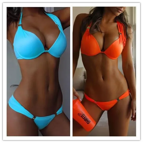New Women Triangle Bra Bikini Set Swimsuit Swimwear Bathing Sexy 11 Candy color | eBay Button Down Collar Drawstring Long Sleeve Casual Dresses paso yukon van heusen