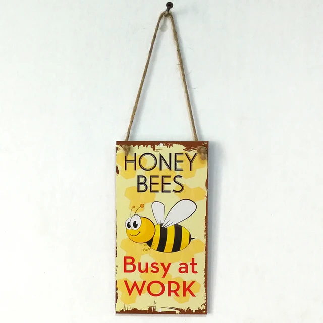 Spring Bee Busy At Work Letter Wooden Plaque Wall Decor Hanging Spring Bee Busy At Work Letter Wooden Plaque Wall Decor Hanging Pendant Sign Board For Garden