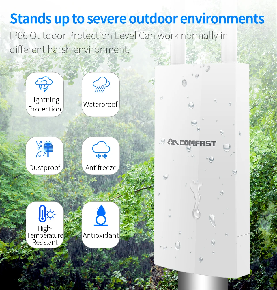 Outdoor Access Point 4G Lte Wireless AP Sim Card Slot Wifi Router WAN/LAN Port 4G Lte+2.4Ghz WIFI coverage Base Station AP