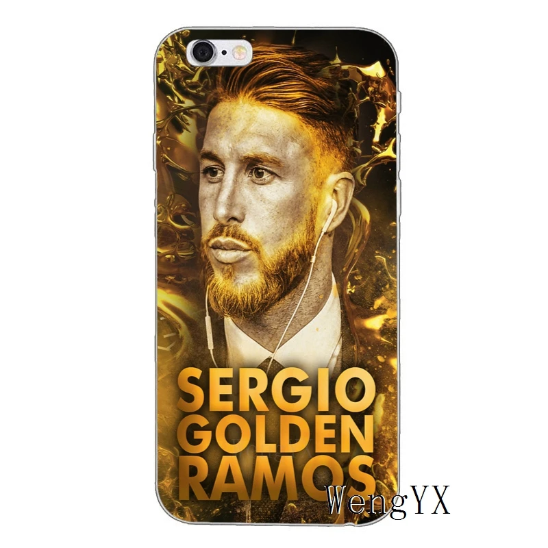 Серхио Рамос SR4 футболист для iPhone X XR XS Max 8 7 plus 6s 6 plus SE 5S 5c 5 4S 4 iPod Touch чехол мягкий чехол телефона