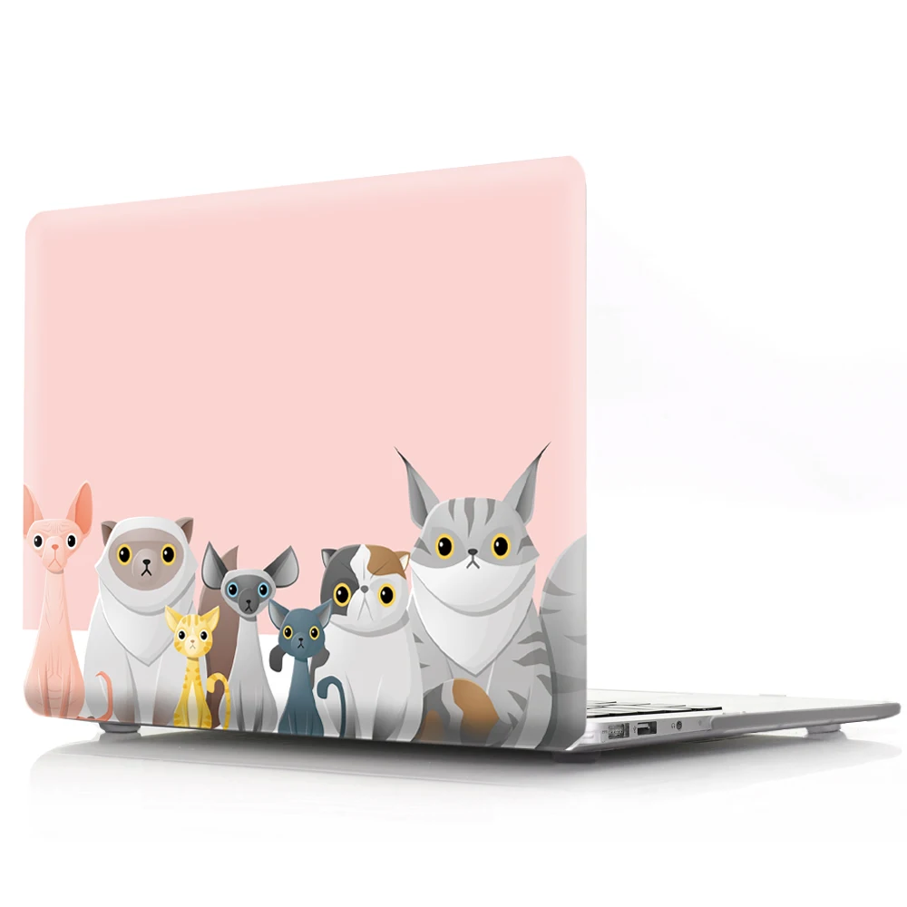 Lovely Cat Coque for Macbook Air Retina Pro 11 13 15 2018 2017 Case Cartoon Hard Case for Macbook A1932 A1989 A1990 Touch Ba (7)
