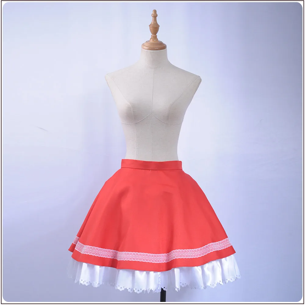 x_01Game LoveLive!Sunshine!! Aqours Bremen Band Ohara Mari Cosplay Costume Women Chocolate Maid Uniform Dress Ruffles Armlet +Hat  (6)