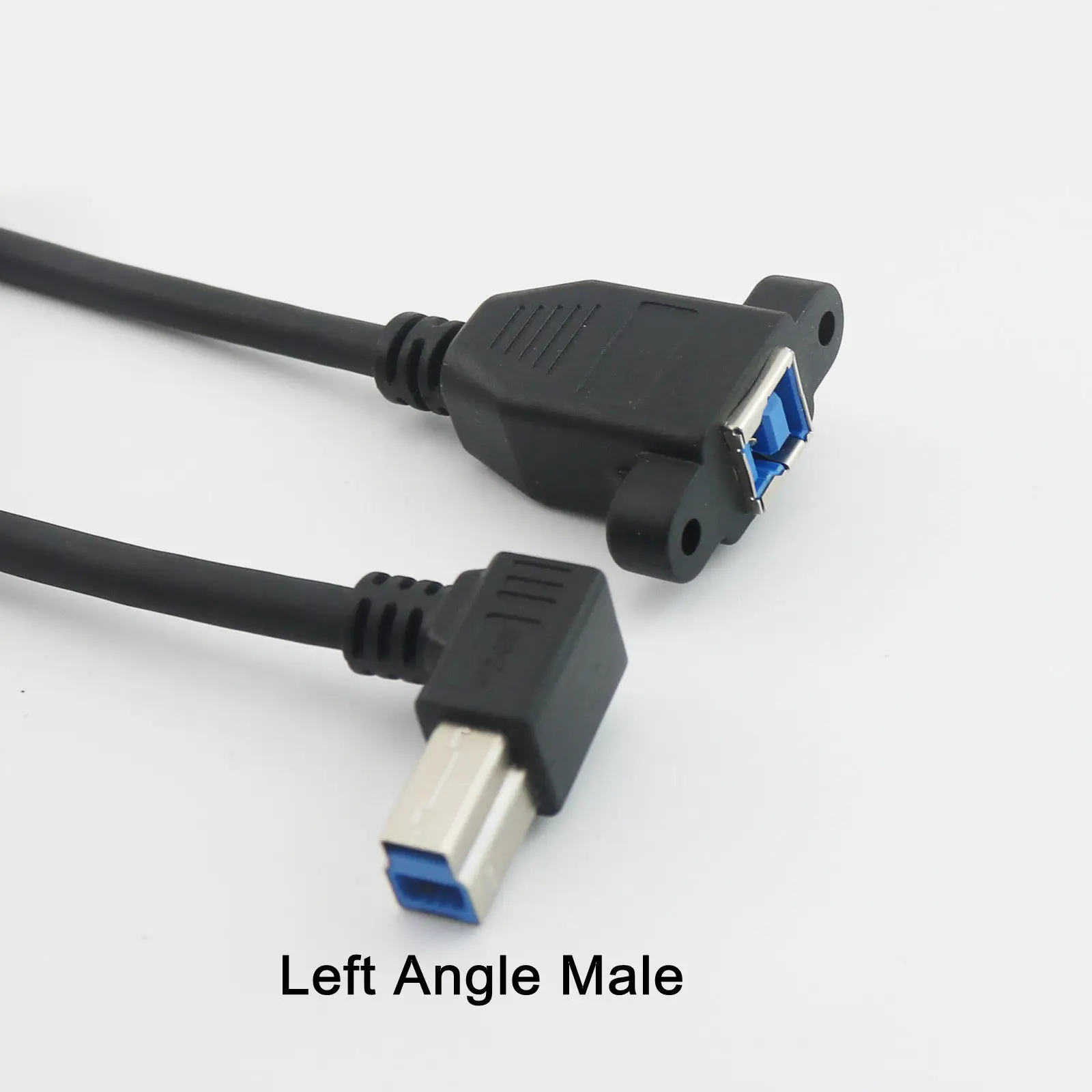 5x50 см USB 3,0 B женское крепление на панель USB 3,0 B штекер на кабель с разъемом-розеткой прямой/вверх/вниз/влево/вправо Угол - Цвет: Left Angle