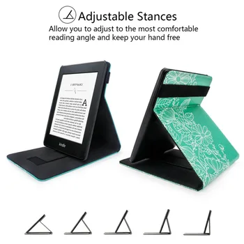 

Stand Cover for Kindle Paperwhite - Protective Cover for Kindle Paperwhite Vertical Flip Case Auto Wake/Sleep with Hand Strap