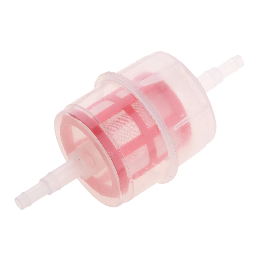 Universal Petrol Inline Fuel Filter LARGE Car Part Fit 6mm-8mm Pipes Red