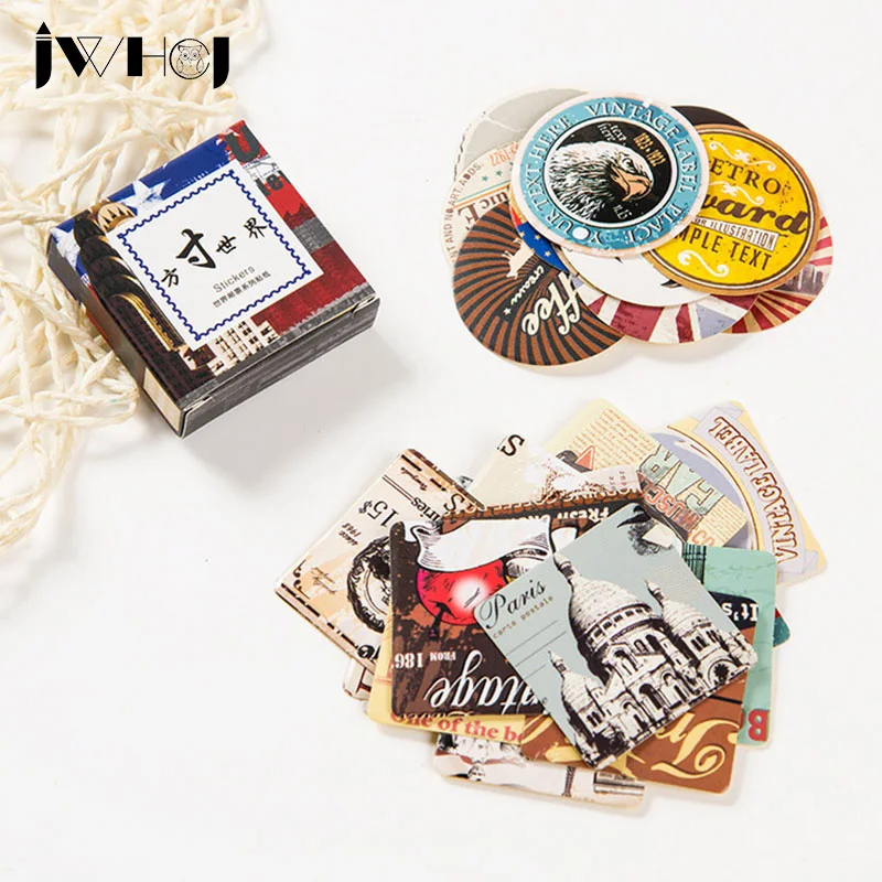 

40 pcs/box JWHCJ vintage paper sticker decoration DIY diary scrapbooking Gift bag sealing sticker children's favorite stationery