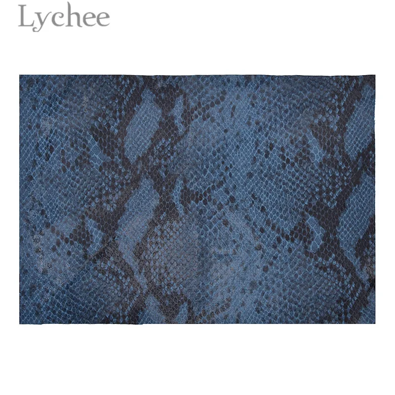 Lychee Life 29x21 см A4 тисненая змеиная ткань PU для сумки одежды Синтетическая кожа ткань Швейные материалы