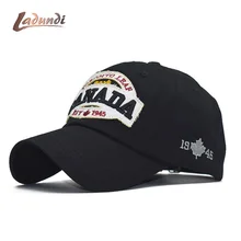 LADUNDI НОВАЯ шапка Канада 3d вышивка Канадский кленовый лист Хлопковые бейсболки Регулируемая бейсбольная шапка Модные бейсболки Повседневное Шапки