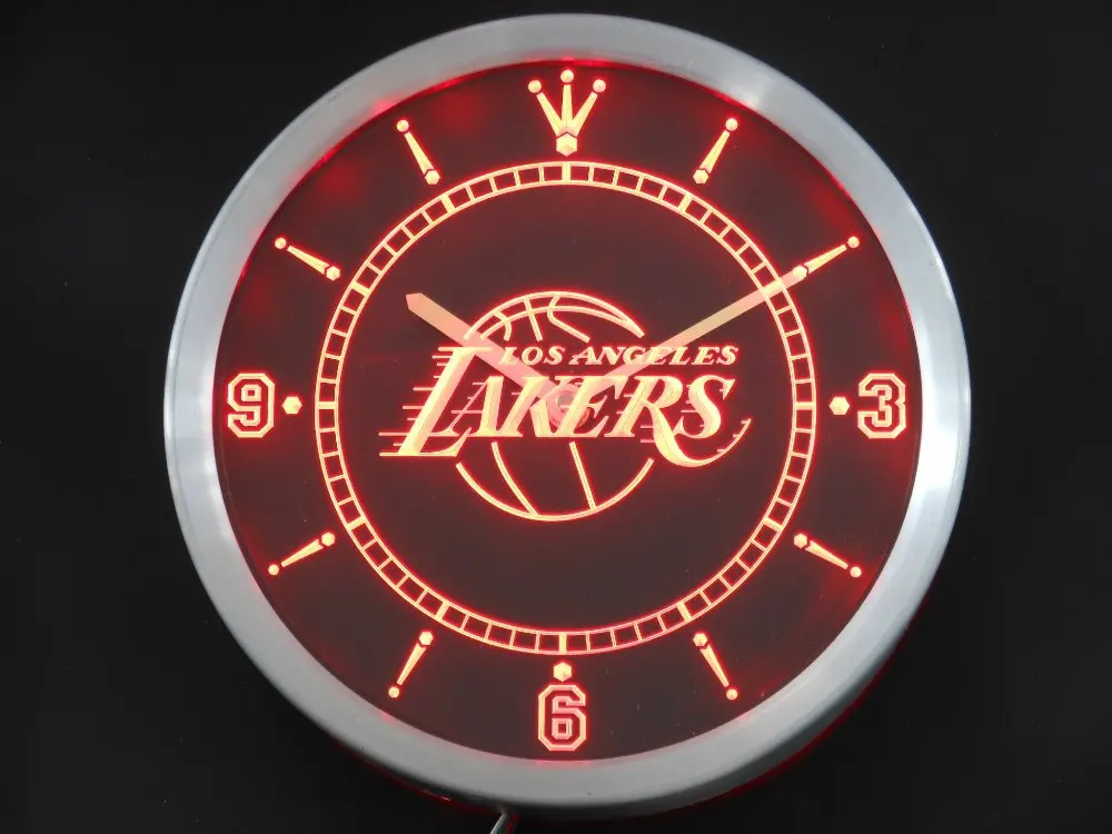 Los Angeles Lakers Neon Sign LED Wall Clock