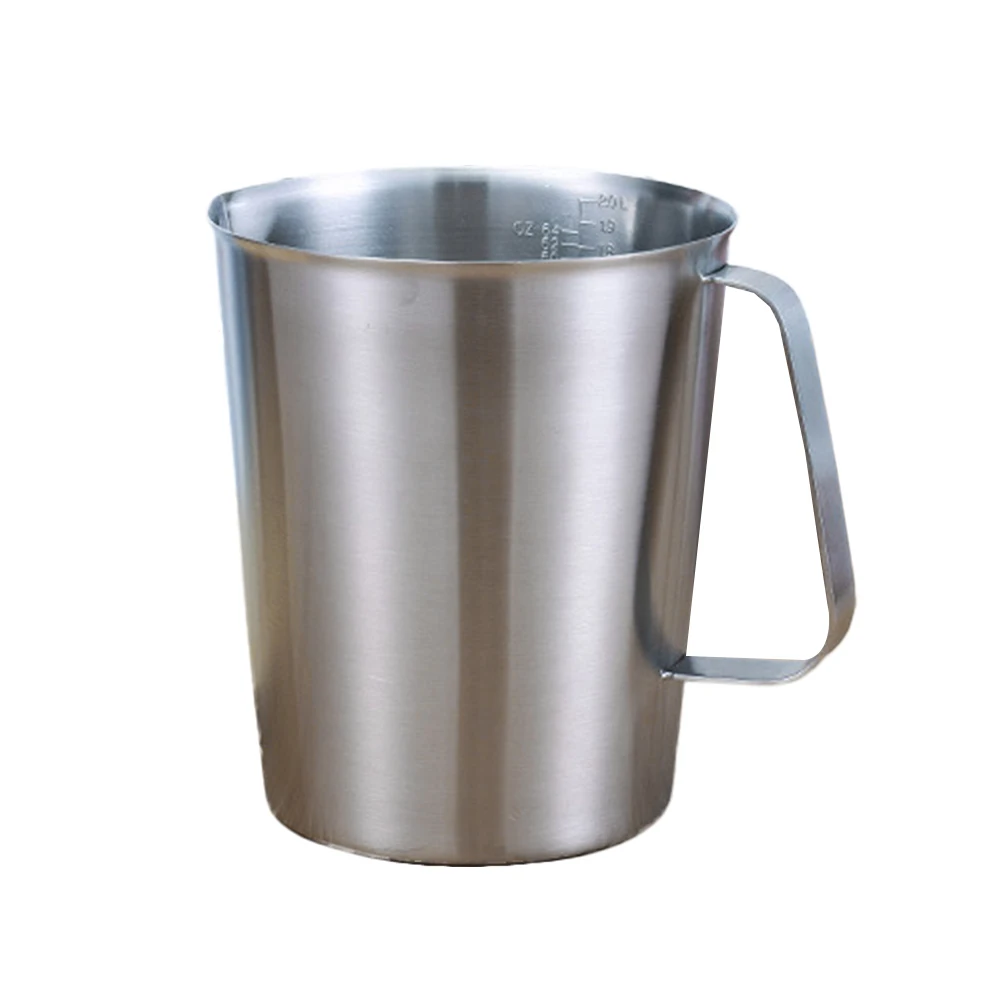 

2000ML Durable Measuring Cup With Scales High Capacity Thicken Milk Tea Cup Baking Measuring Cup Kitchen Supplies (Silver)
