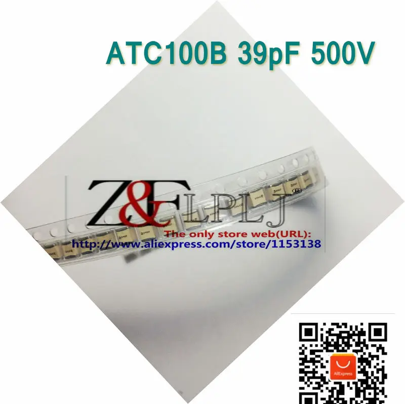 

Ceramic multilayer capacitor ATC100B390JW500XT ATC100B390FT500XT 100B390FW500XT 39pF 500V a390F New Original 20pcs/lot