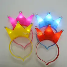 120 шт/партия светящийся свет Корона Рождество светодиодные головные уборы для дня рождения Рождественские Украшения Красочная светодиодная повязка на голову