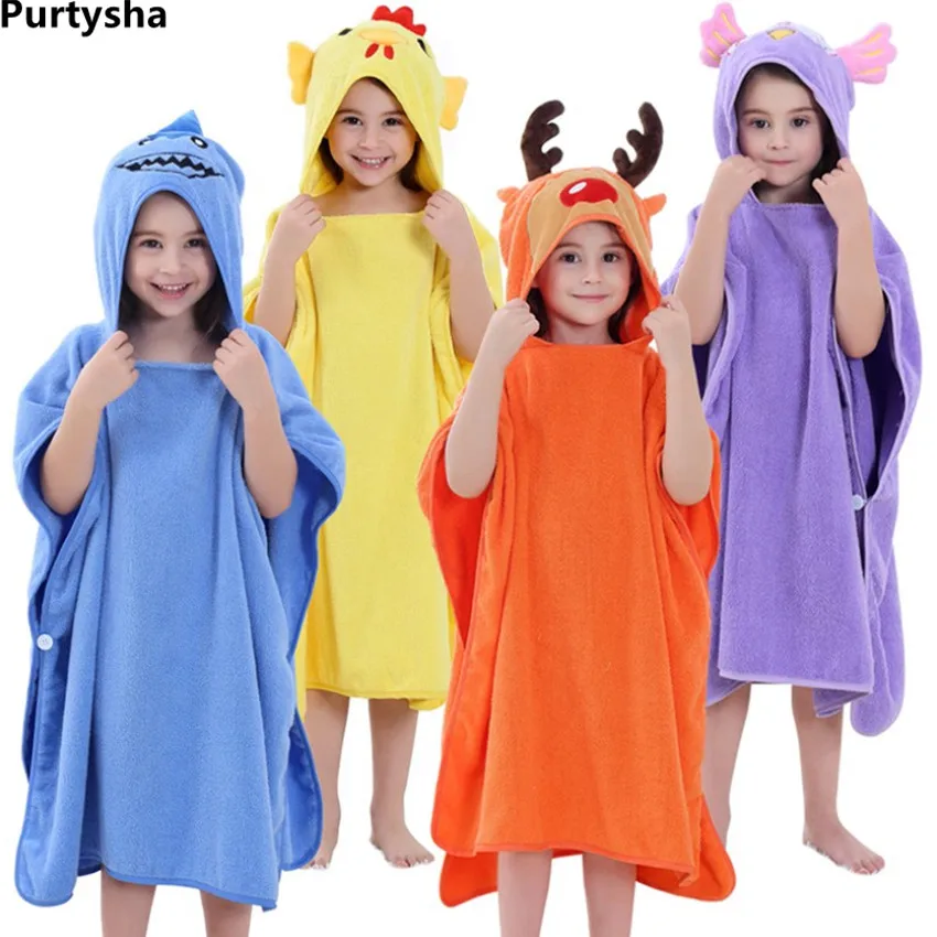 

Wholesale Kids Clothes Summer Hooded Unicorn Towel Animal Bath Robe Bathrobe Children Boys Girls Swimwear Badcape Beach Cloak