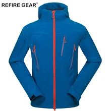 Refire gear Водонепроницаемая термальная флисовая наружная куртка Мужская ветрозащитная теплая куртка для кемпинга и альпинизма зимняя мягкая оболочка спортивные куртки