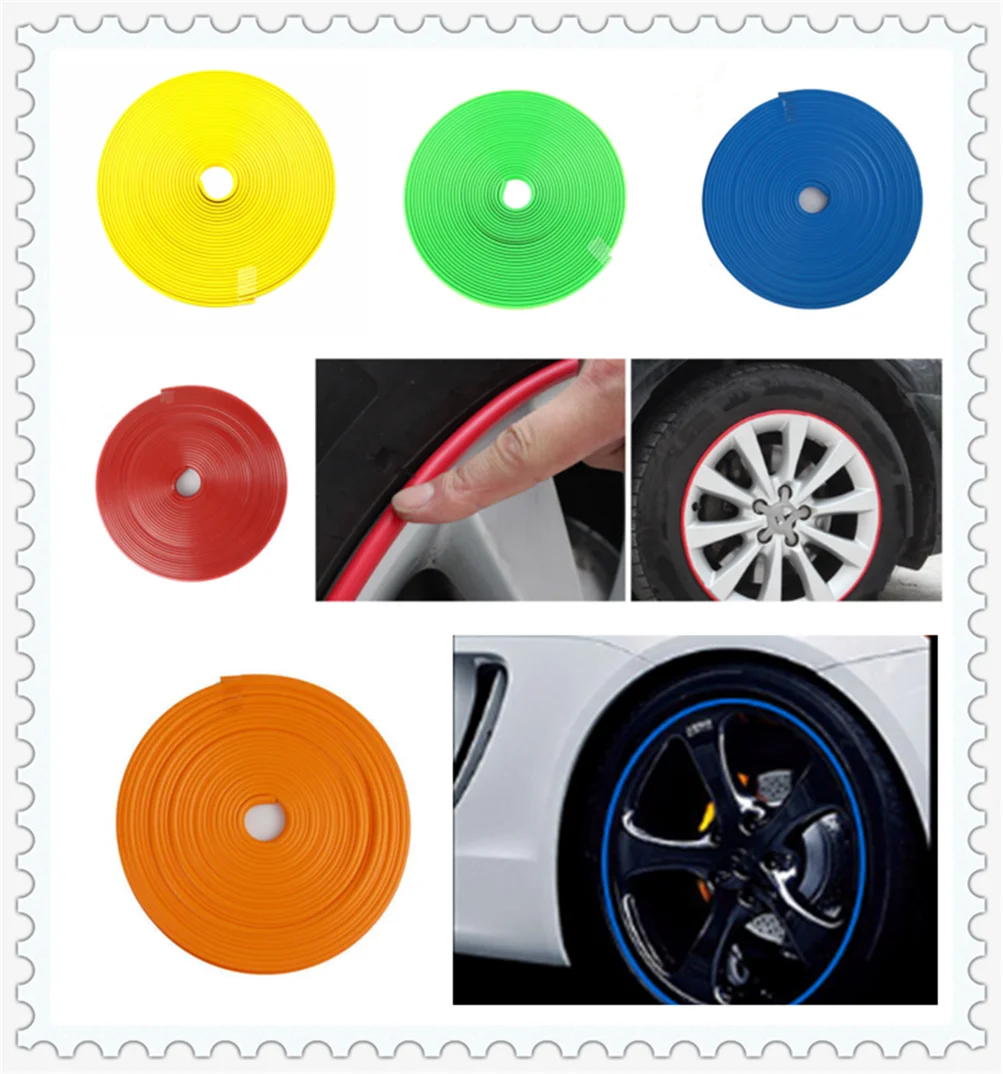 Car shape personality rim decorative strip tire protection line rubber for Opel Optima Rio5 Rio K2 K3 K4 K5 KX3 KX5