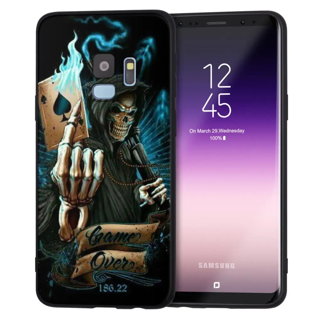 С персонажами мультфильмов чехол для samsung Galaxy S10 S9 S8 плюс S10e S7 край A6 A8 плюс A5 A7 J7 J5 J3 Черный силиконовый чехол для мобильного телефона чехол s