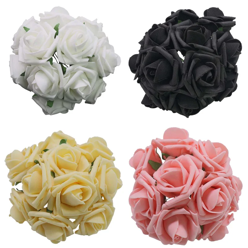 4cm Mini PE Foam Rose Flower Heads Artificial Silk Flowers For Home Garden DIY Wedding Decorative Flowers Wreaths Decor Supplies 4cm Mini PE Foam Rose Flower Heads Artificial Silk Flowers For Home Garden DIY Wedding Decorative Flowers Wreaths Decor Supplies