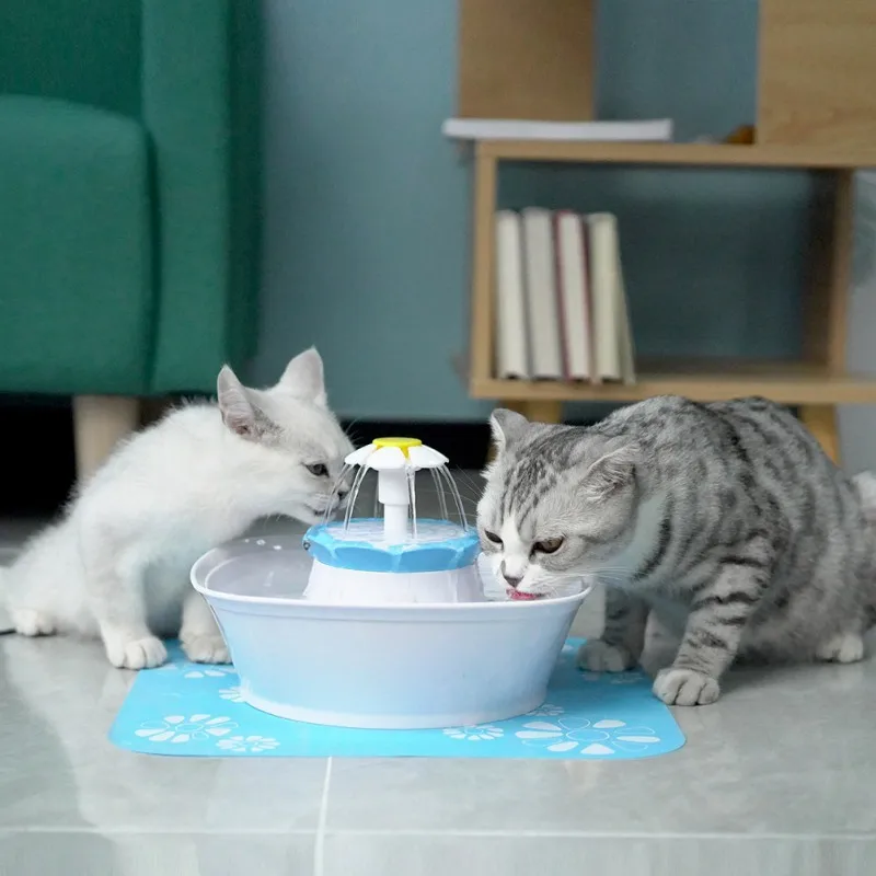 

2019 New Pet Square Recycle Water Fountain Automatic Dogs Cat Water Dispenser Not Include Silicone Mat
